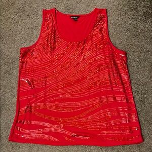 George Sparkling Red Tank Top